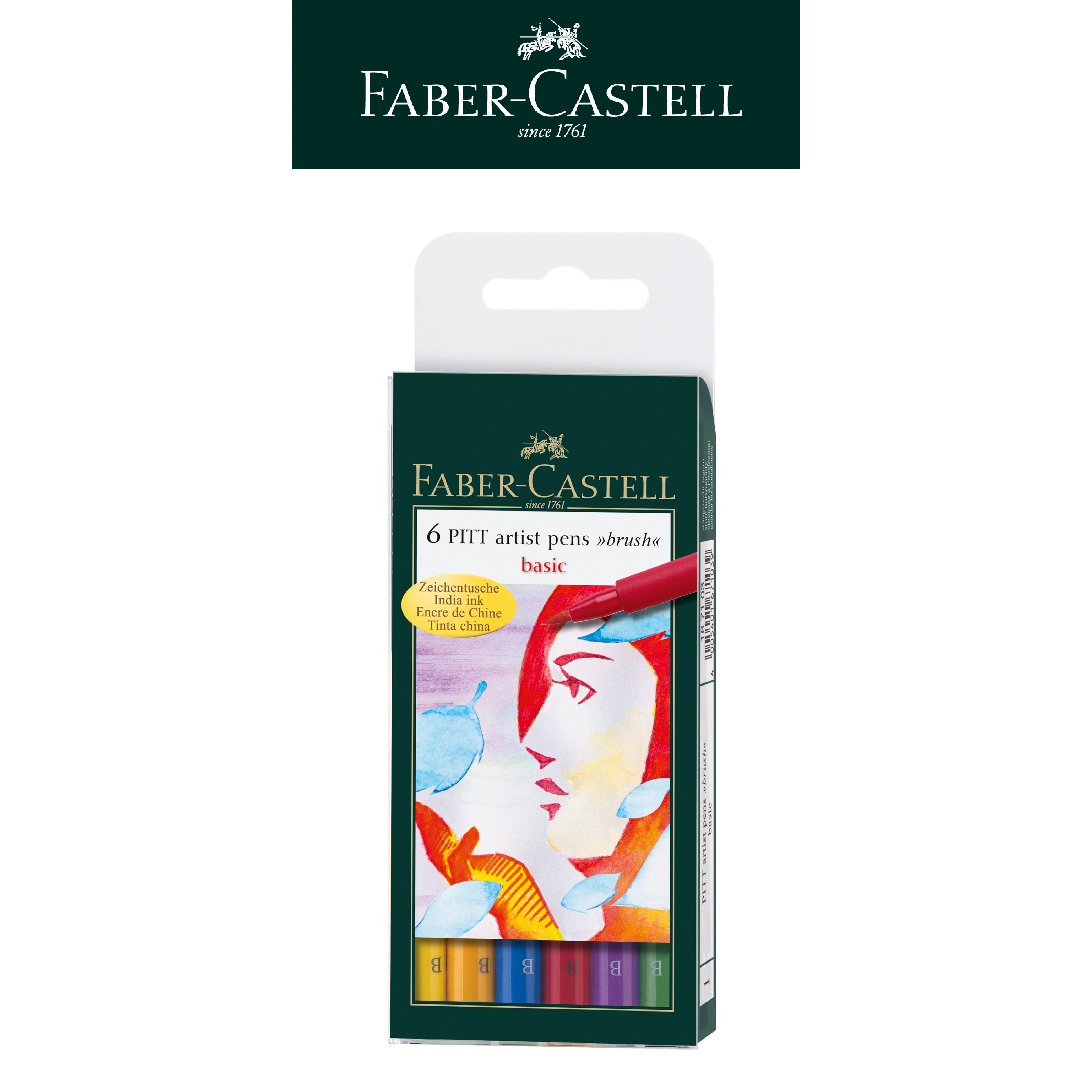 【Faber-Castell】輝柏 標準色系6支入藝術筆