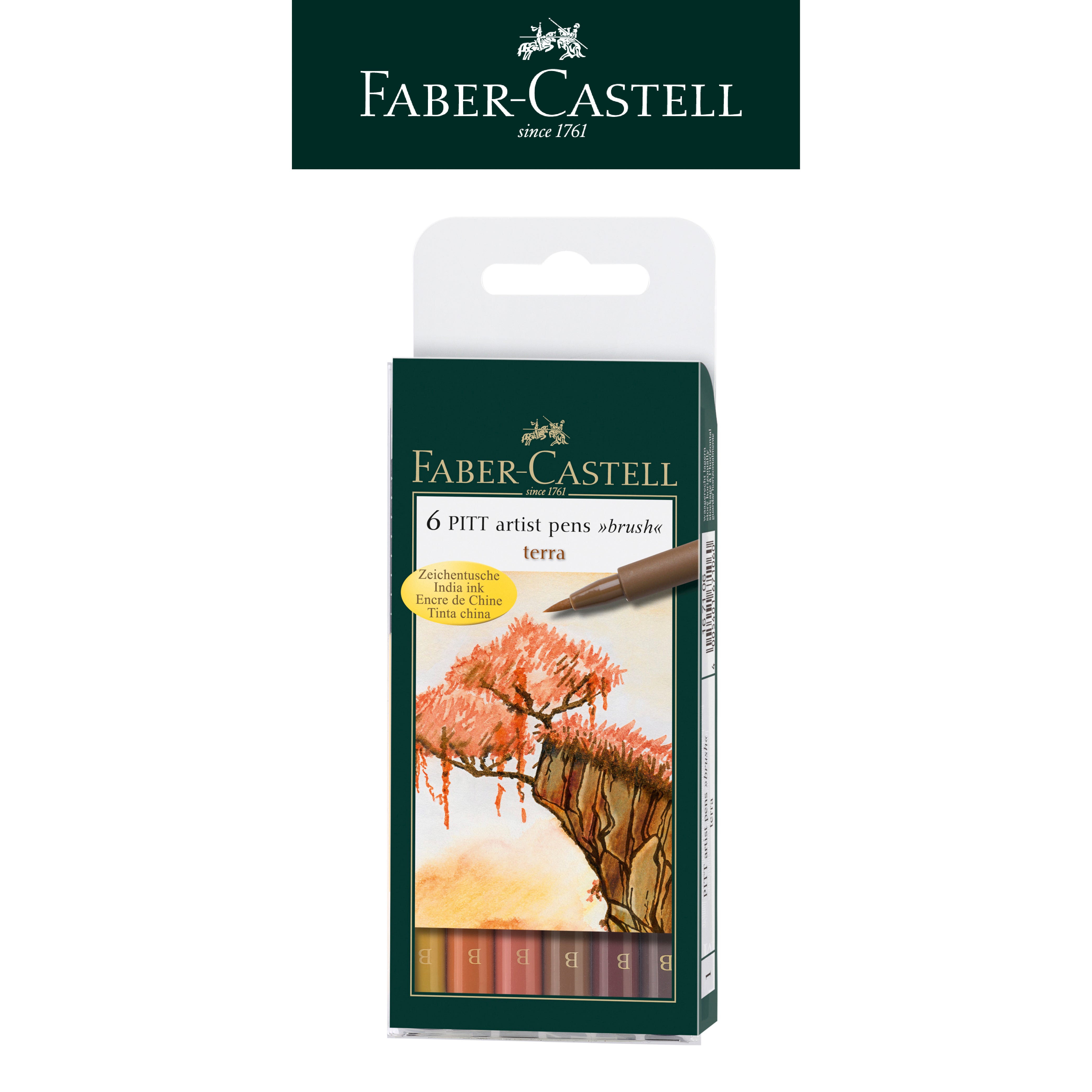 【Faber-Castell】輝柏 鄉土色系6支入藝術筆