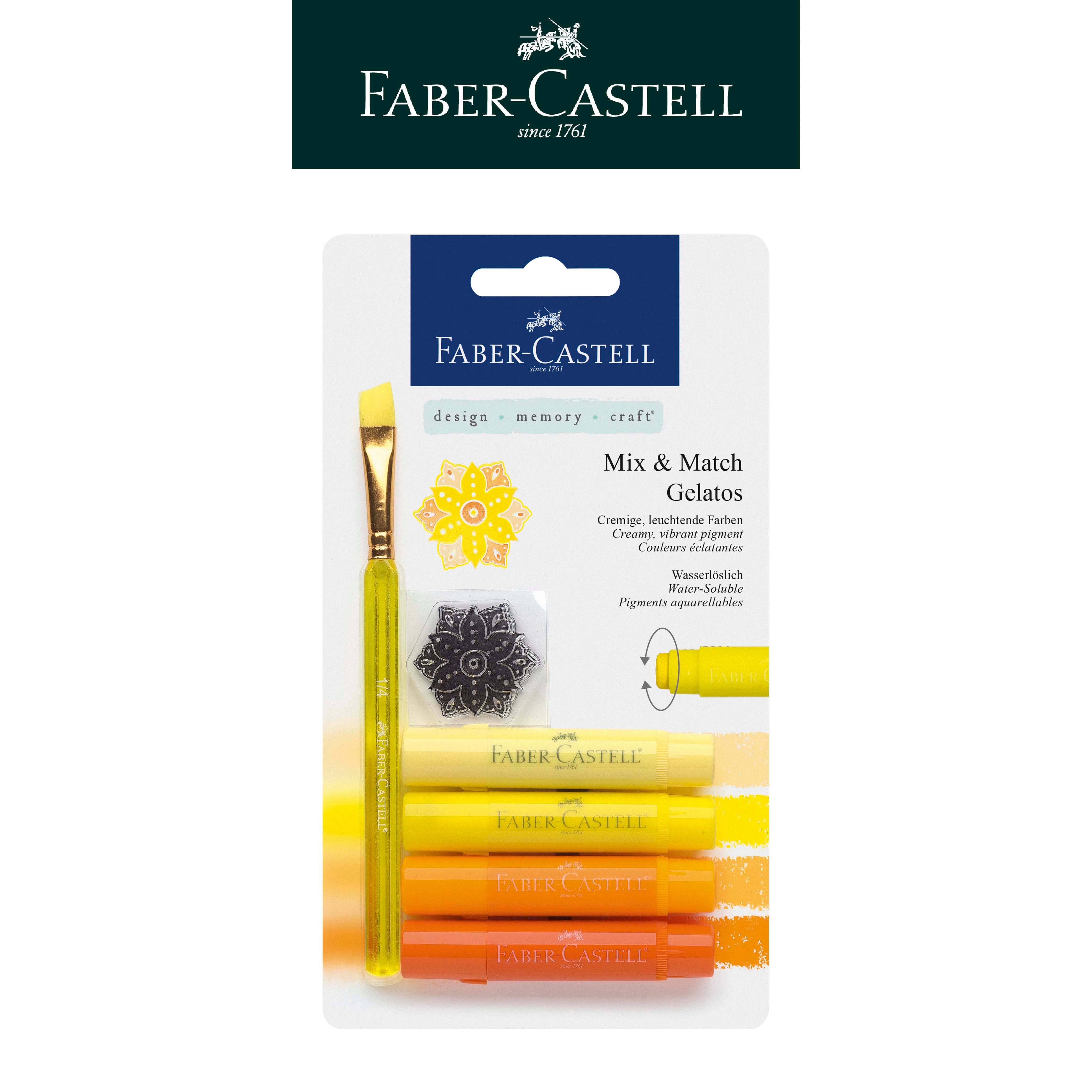 【Faber-Castell】輝柏 口紅水性蠟筆4入-黃色系