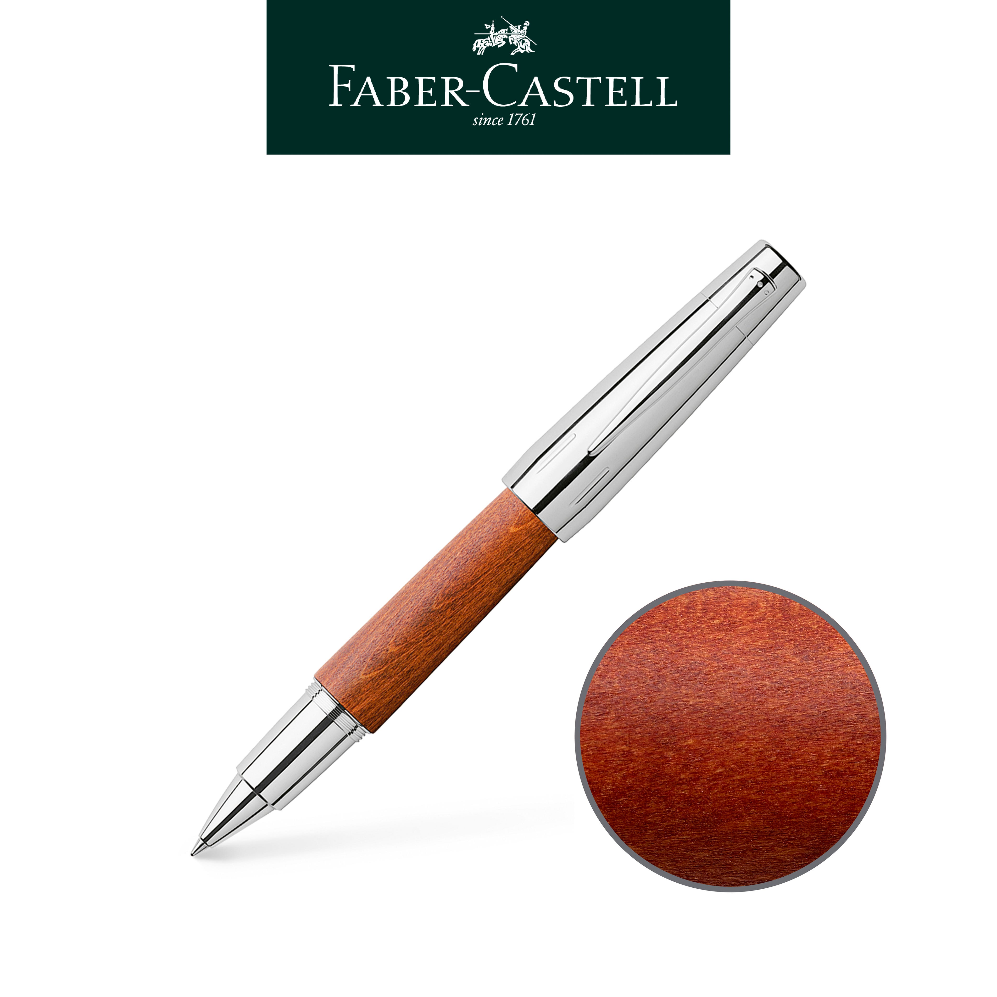  【Faber-Castell】輝柏 E-MOTION梨木鋼珠筆/褐