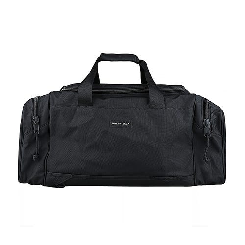 【BALENCIAGA】 Explorer 字母布章LOGO再生尼龍後背旅行包(黑)