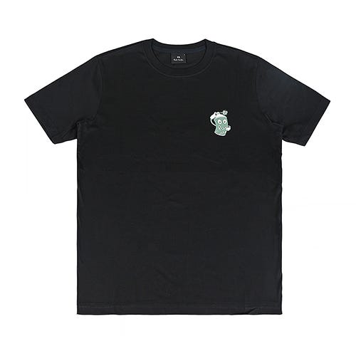 【PAUL SMITH】 白字LOGO顏料噴漆罐造型圓領短袖T恤(男款/黑)