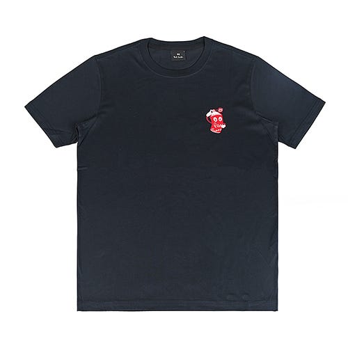【PAUL SMITH】 白字LOGO顏料噴漆罐造型圓領短袖T恤(男款/藍)
