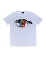 【PAUL SMITH】 字母LOGO眼睛噴印多彩造型圓領短袖T恤(男款/白)