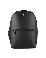 【MONTBLANC 萬寶龍】匠心系列 皮革壓印LOGO牛皮小型後背包(黑)