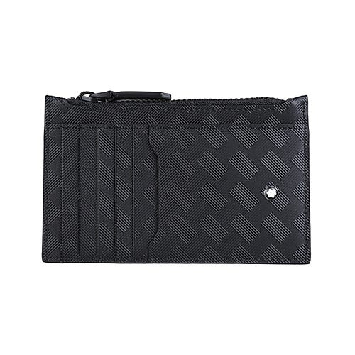 【MONTBLANC 萬寶龍】風尚系列3.0 壓印LOGO牛皮8卡式卡夾(黑)