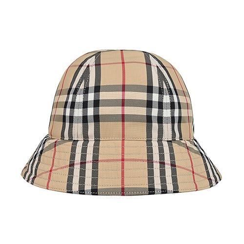 【BURBERRY】內布標黑字LOGO尼龍漁夫帽(典藏米)