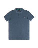 【PAUL SMITH】彩色布標斑馬LOGO刺繡設計棉質短袖polo衫(男款/藤鼠藍x琉璃綠)