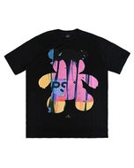 【PAUL SMITH】胸前草寫LOGO卡通風設計純棉短袖T恤(男款/黑x多色)