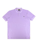 【PAUL SMITH】彩色布標斑馬LOGO刺繡設計棉質短袖polo衫(男款/紫丁香x薑黃)