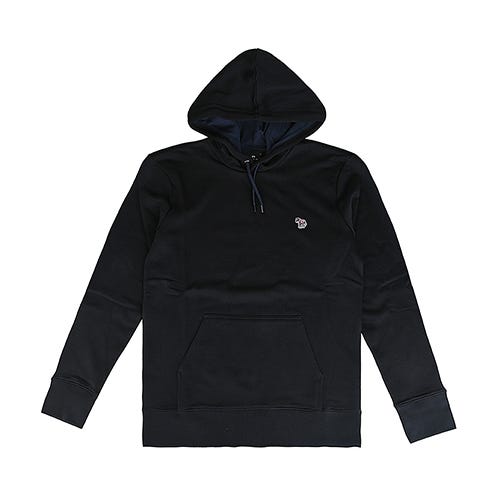 【PAUL SMITH】刺繡斑馬LOGO圖案造型棉質連帽T恤(男款/黑)