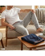【PAUL SMITH】標籤字母LOGO綿質束繩彈性收腳休閒長褲(灰)