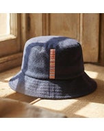 【PAUL SMITH】羊絨混紡羊毛彩條飾邊漁夫帽(海軍藍x多色條紋)