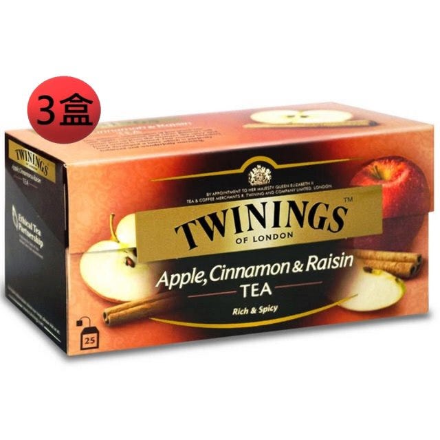 【TWININGS 唐寧茶】異國香蘋茶2g*25入*3盒#雙11