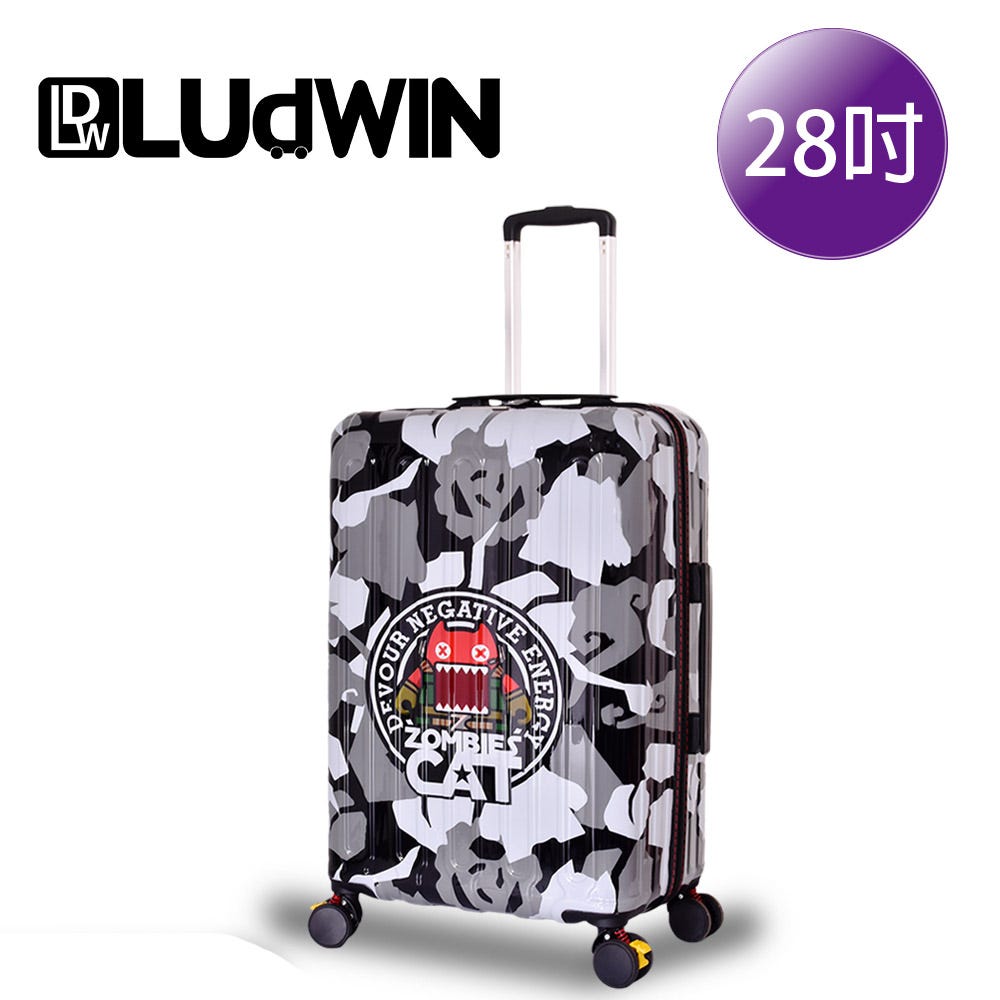 【LUDWIN 路德威】魔鬼貓設計款行李箱  28吋_4色可選  #靜音行李箱