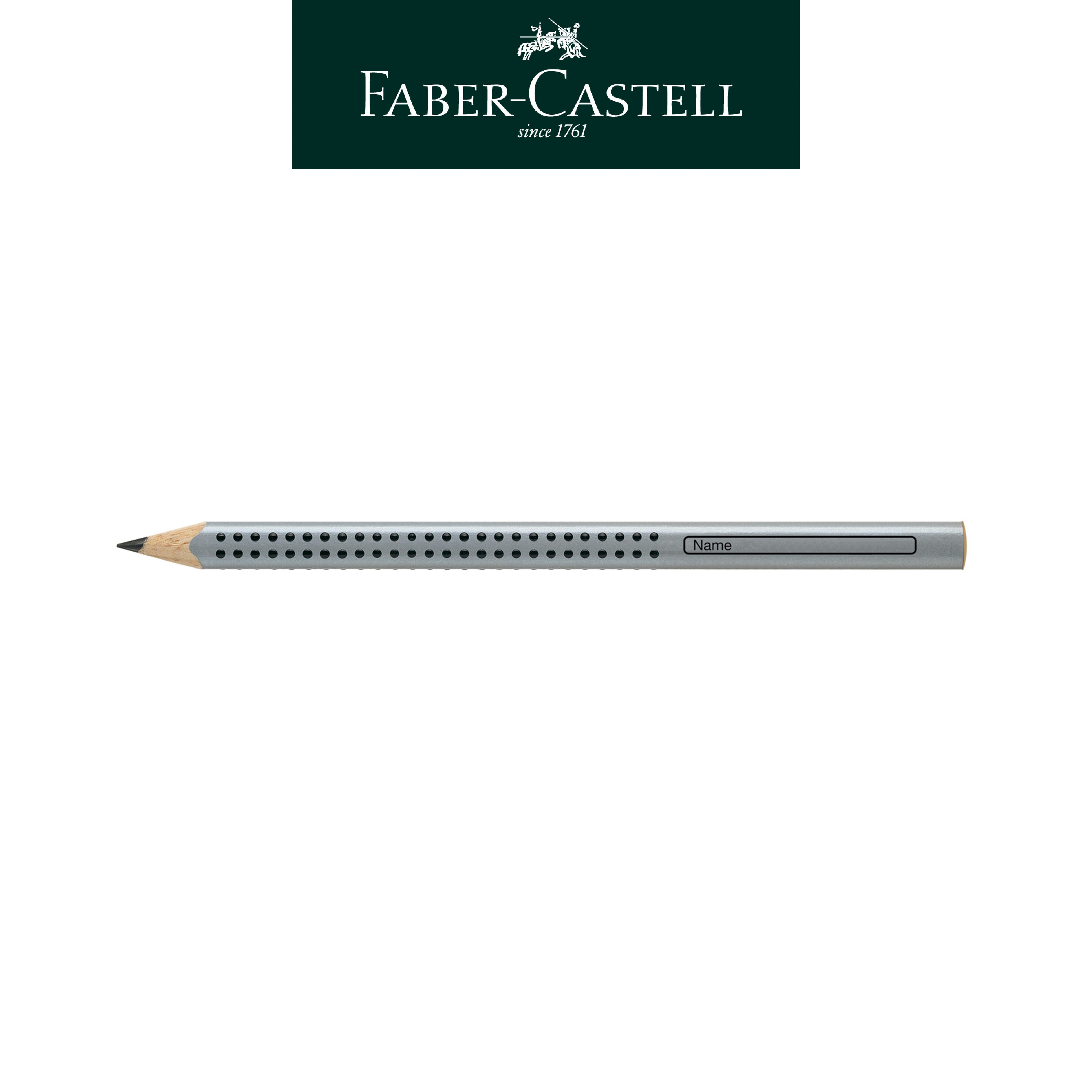 【Faber-Castell】輝柏 JUMBO 握得住鉛筆B/銀 12支入