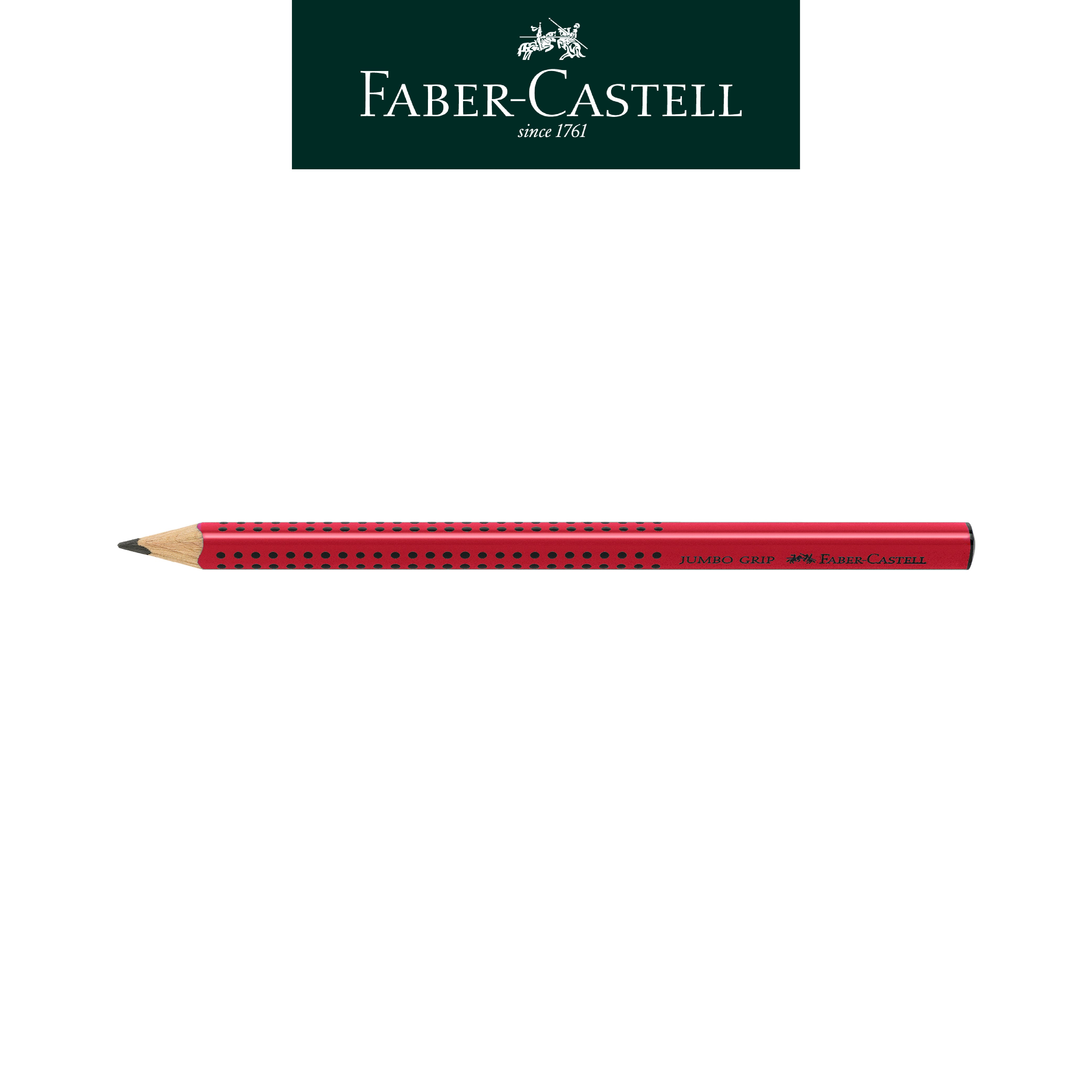 【Faber-Castell】輝柏 JUMBO 握得住鉛筆B/紅 12支入