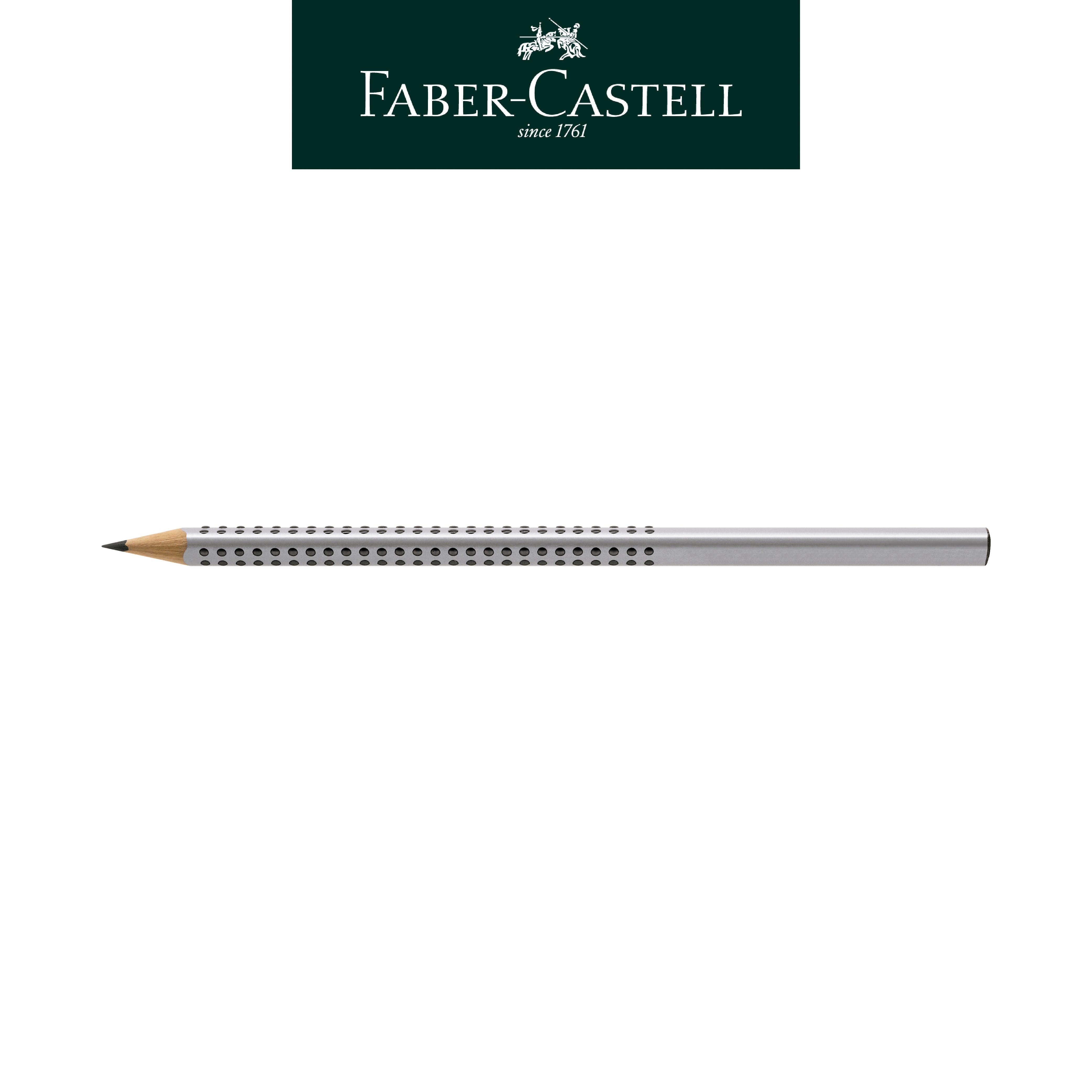 【Faber-Castell】輝柏 2001握得住鉛筆HB/銀 12支入