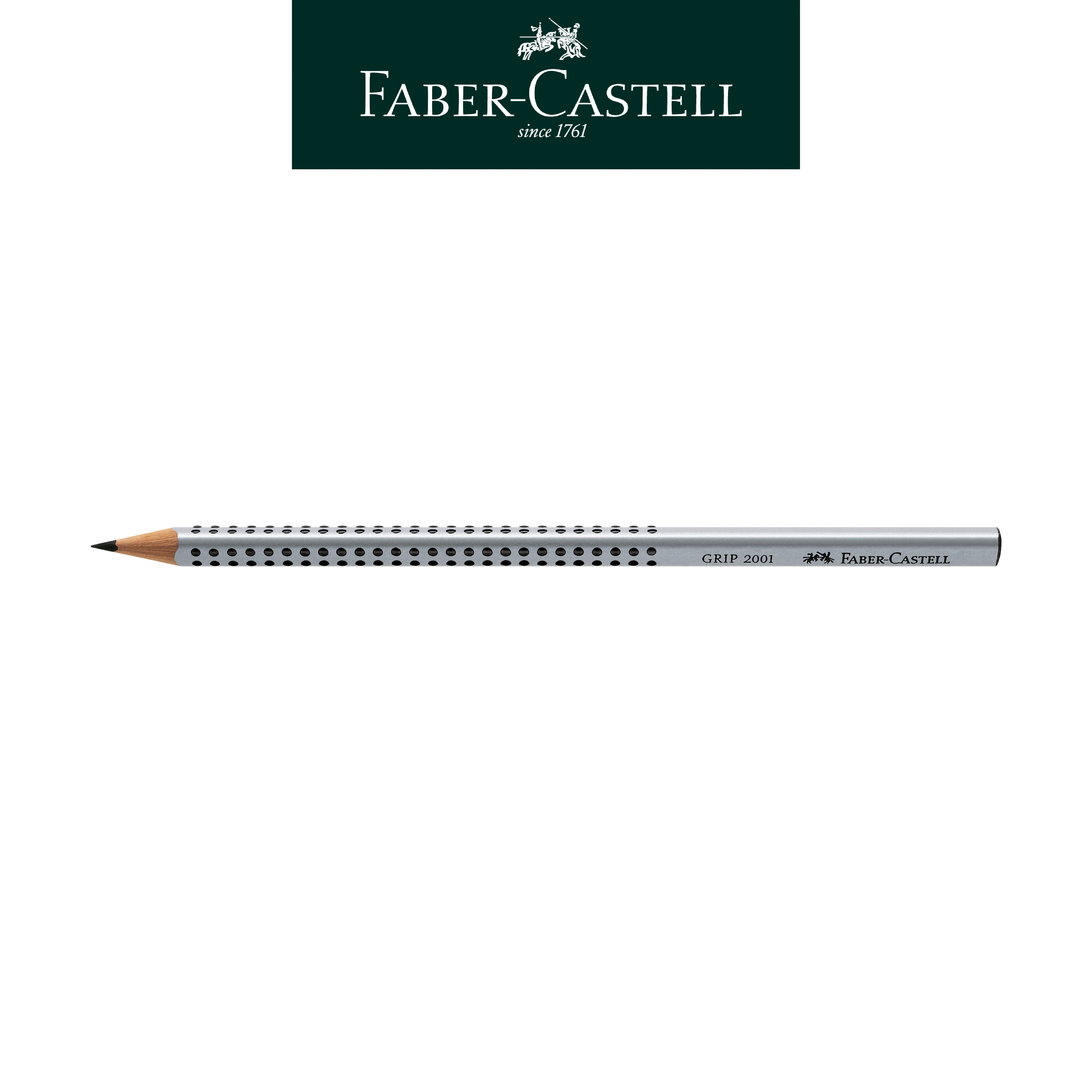  【Faber-Castell】輝柏 2001握得住鉛筆B/銀 12支入