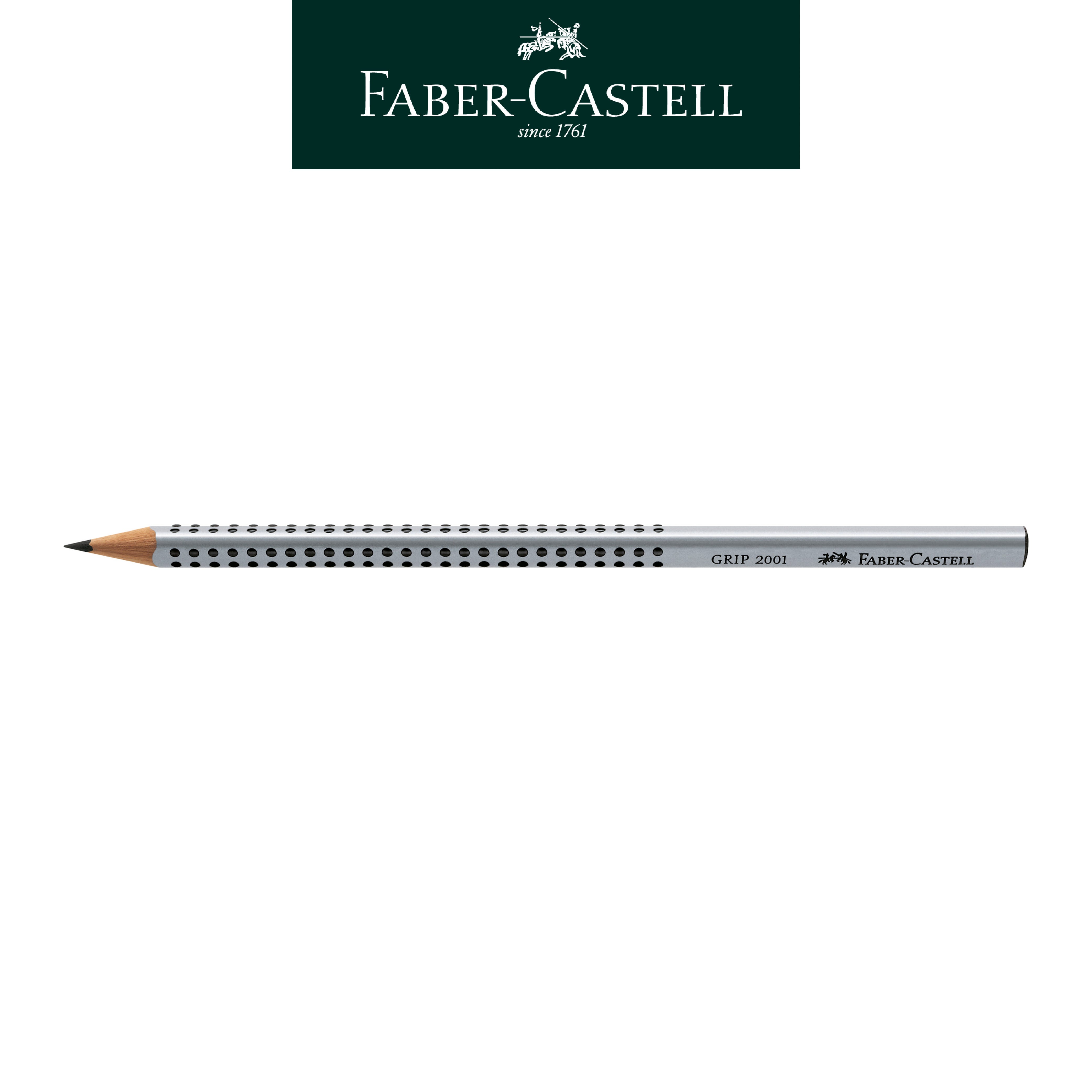【Faber-Castell】輝柏 2001握得住鉛筆2B/銀 12支入
