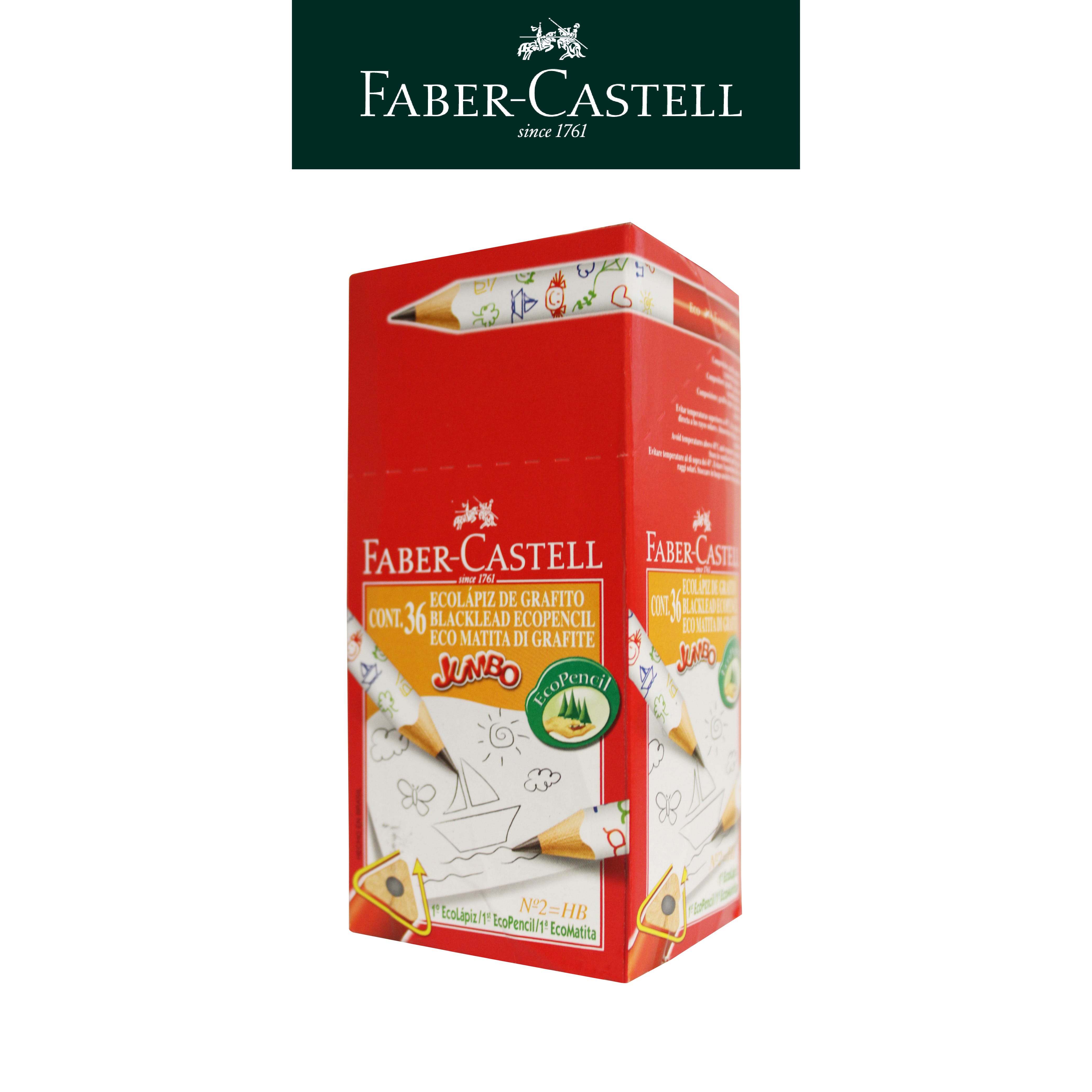  【Faber-Castell】輝柏  3/4學齡大三角鉛筆36支入盒裝
