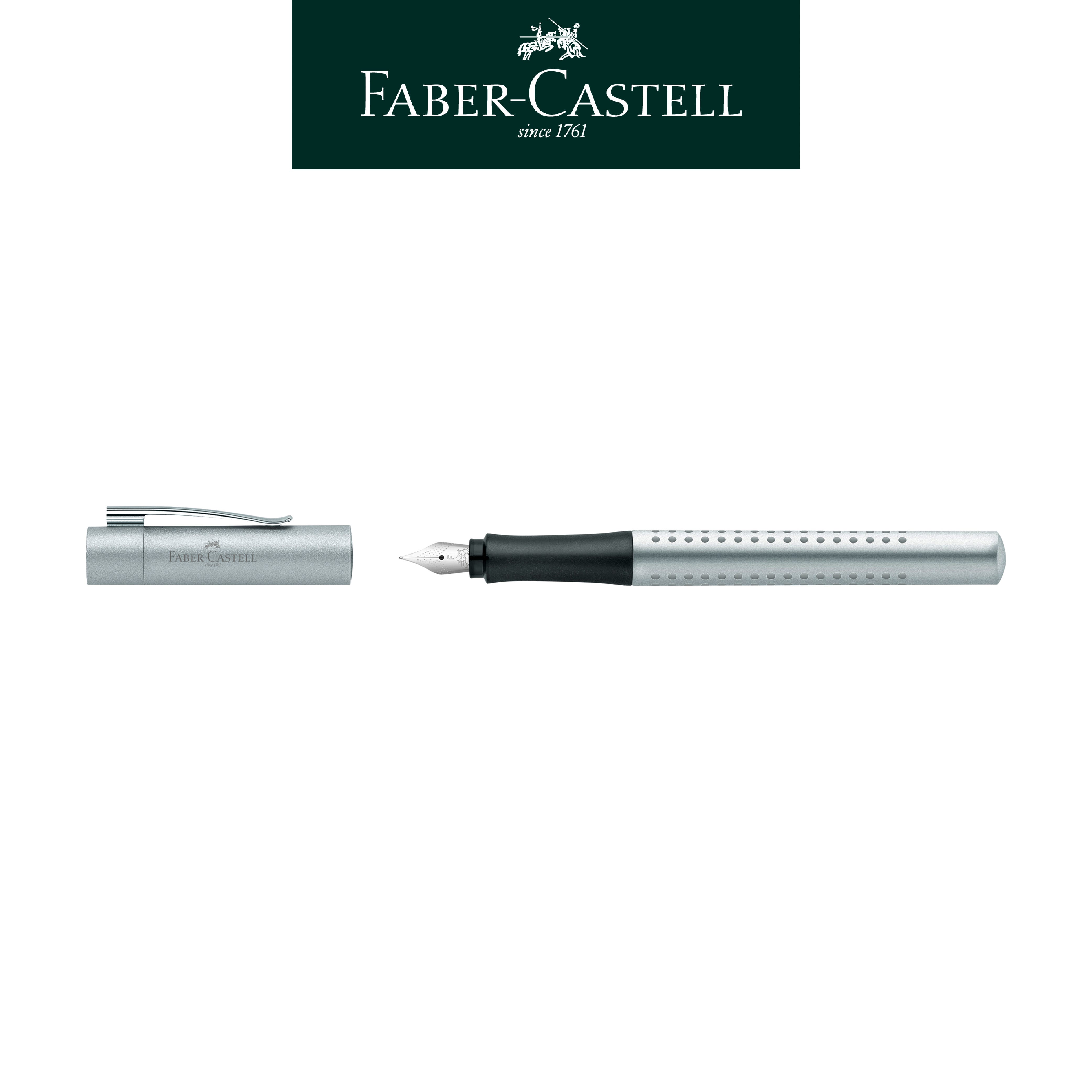 【Faber-Castell】輝柏 好點子握得住鋼筆/銀F尖