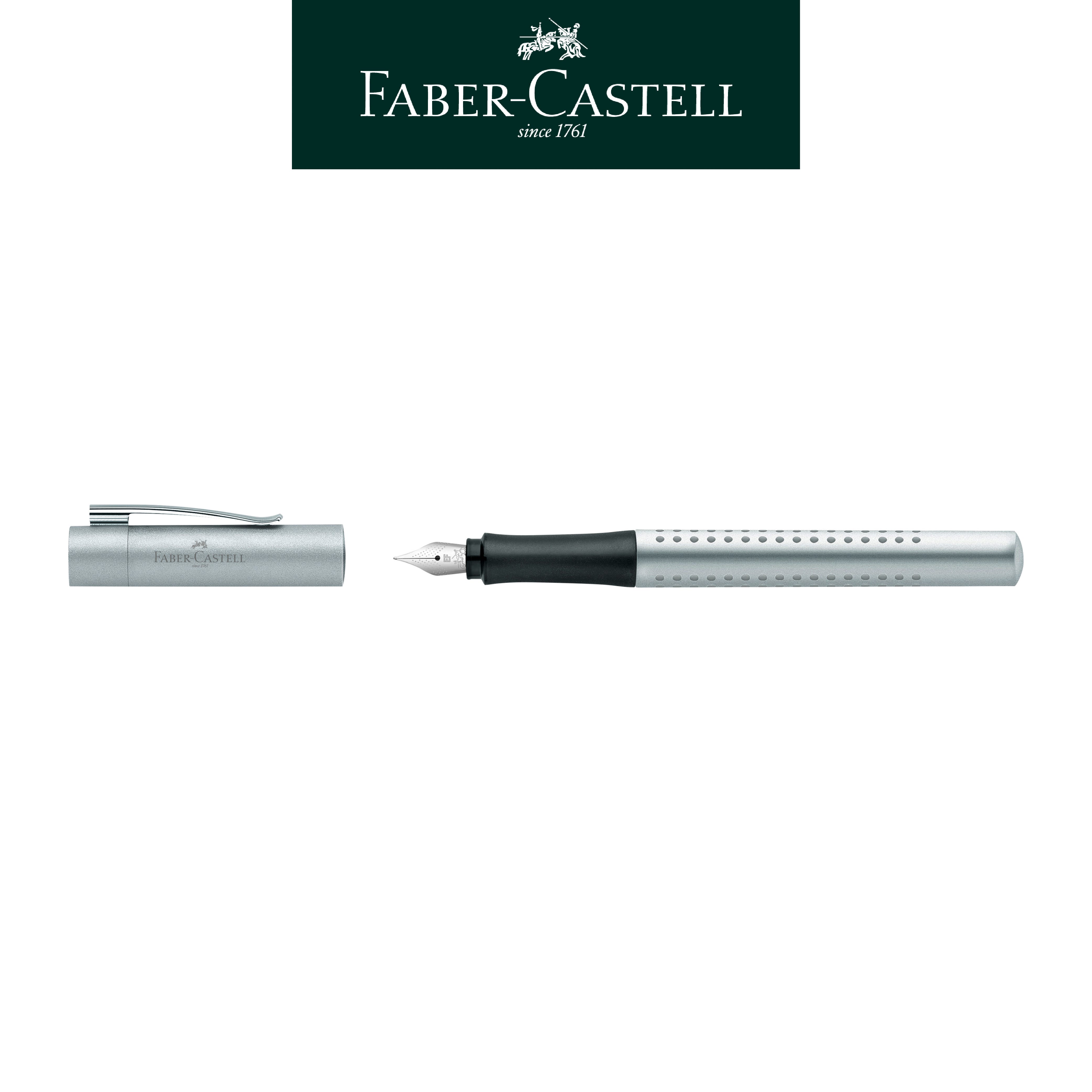 【Faber-Castell】輝柏 好點子握得住鋼筆/銀EF尖