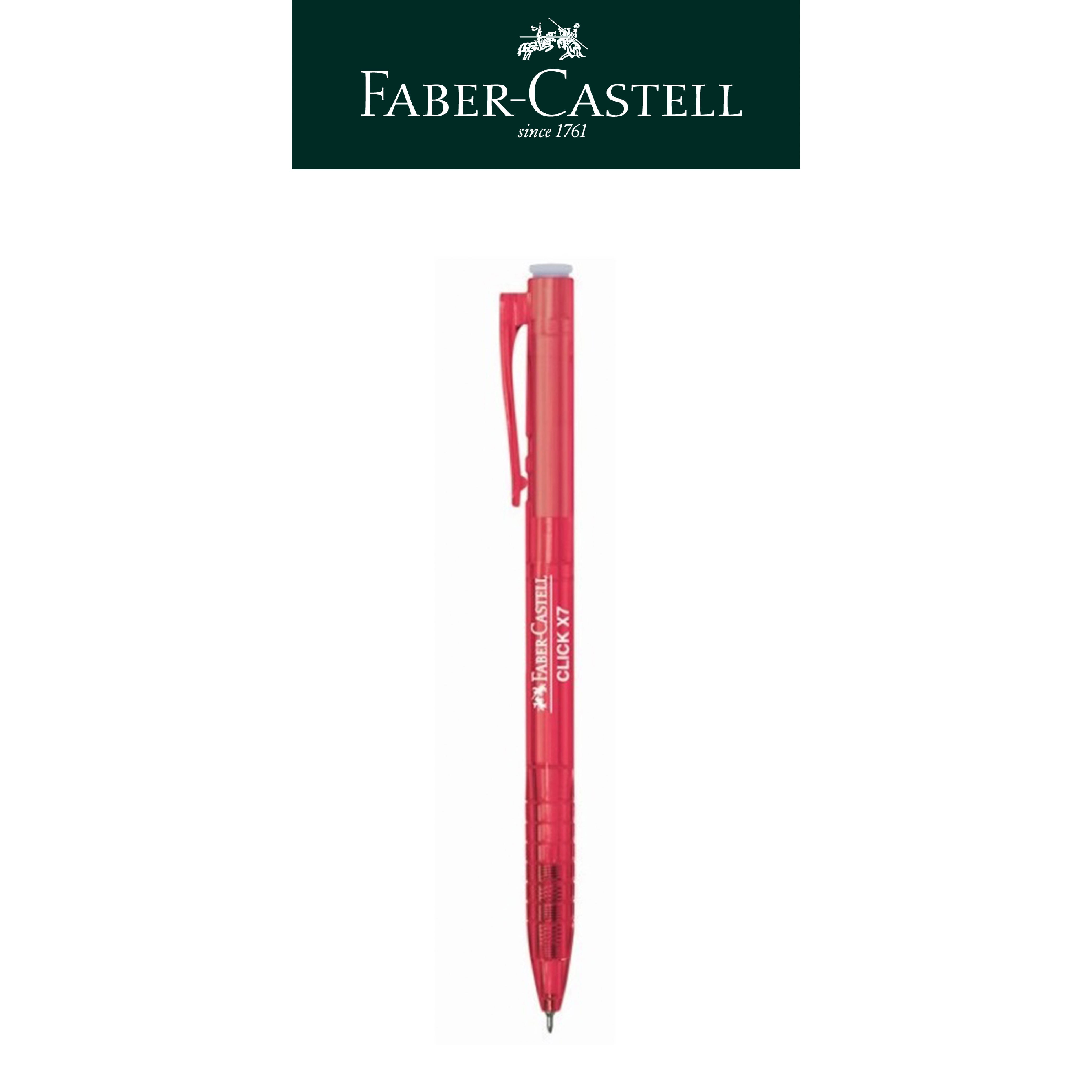 【Faber-Castell】輝柏 CX7 0.7mm原子筆60支入/紅