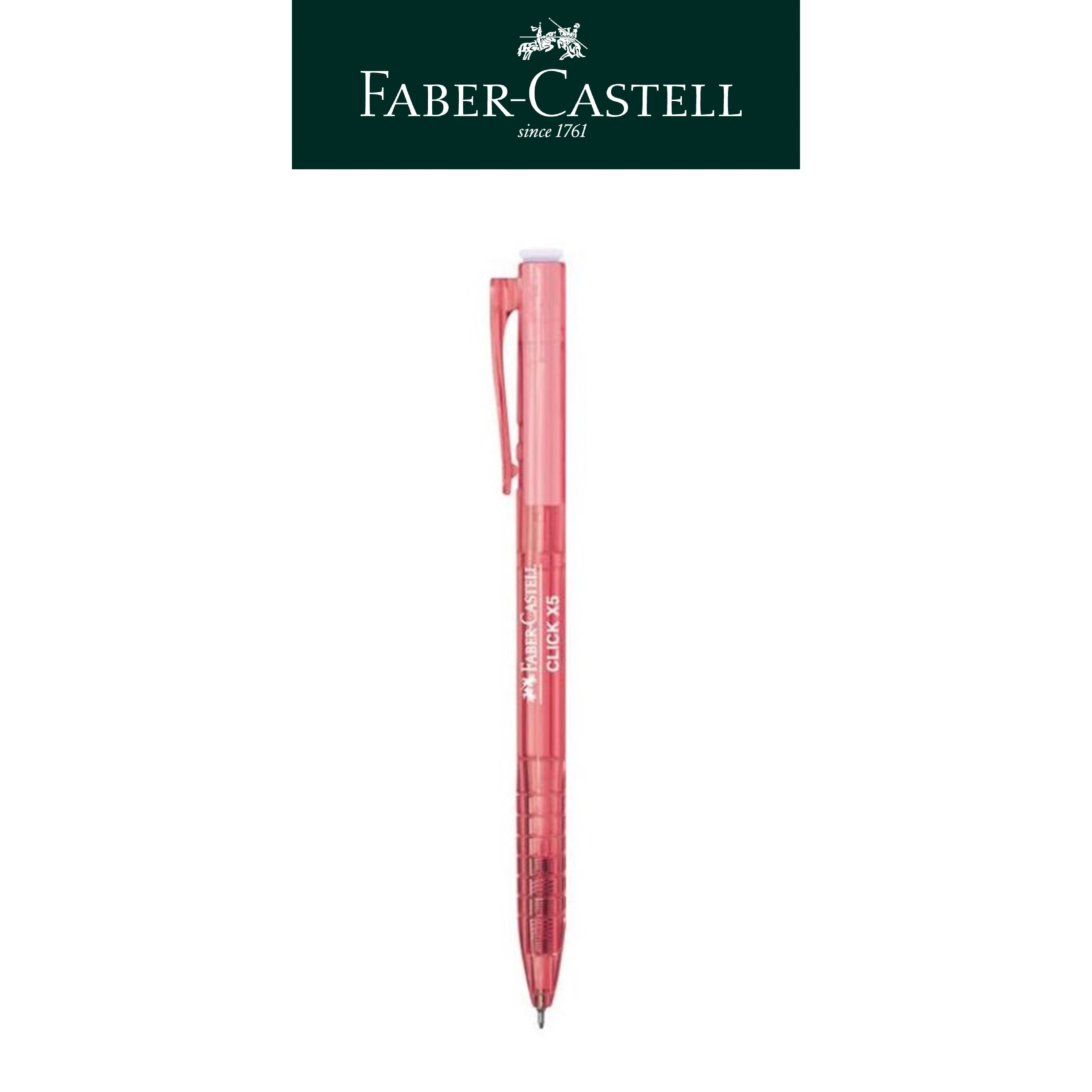 【Faber-Castell】輝柏 CX5 0.5mm原子筆60支入/紅