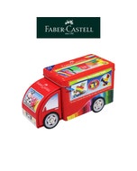 【Faber-Castell】輝柏連接彩色筆造型鐵盒-卡車/33色