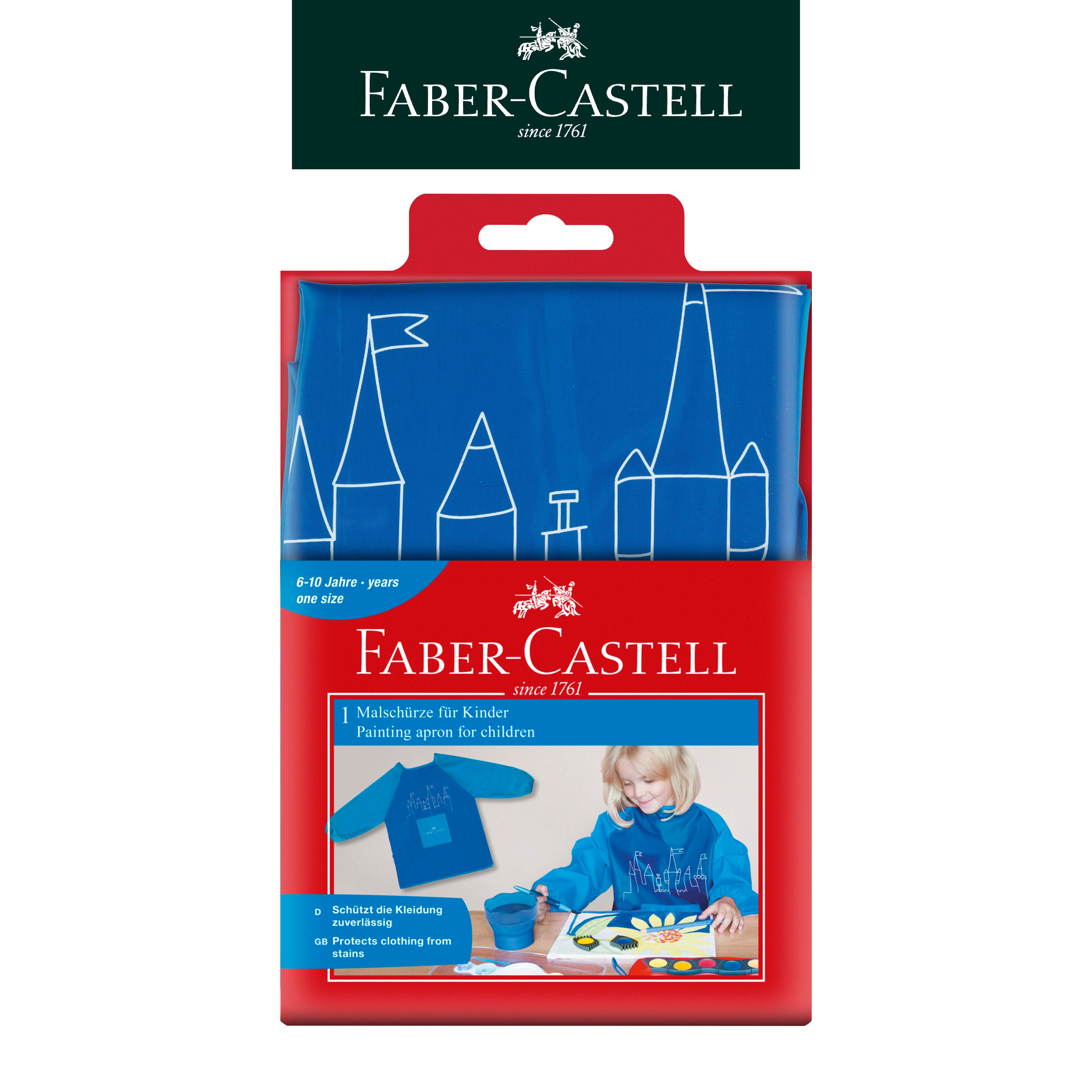 【Faber-Castell】輝柏 兒童畫畫衣-藍