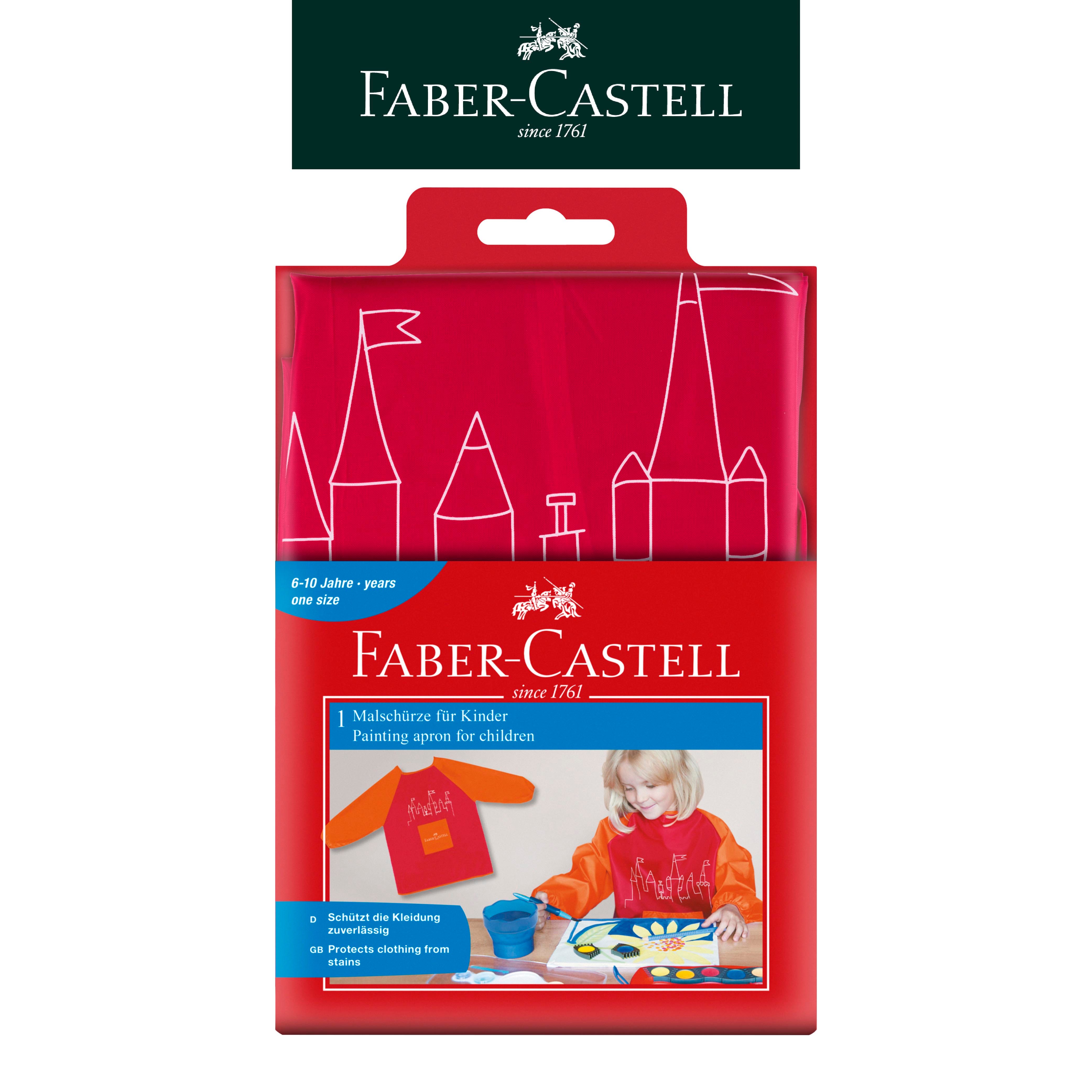 【Faber-Castell】輝柏 兒童畫畫衣-紅