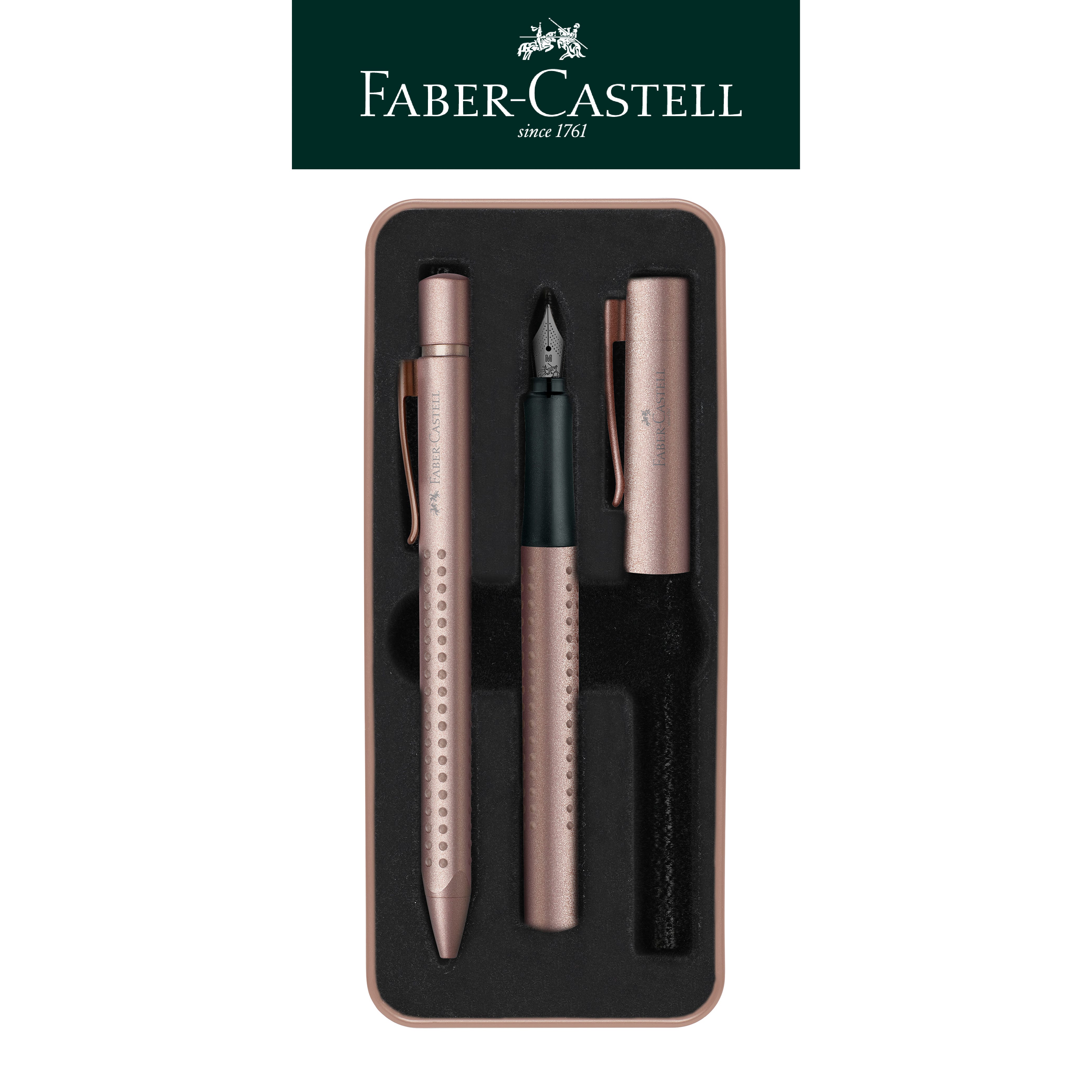  【Faber-Castell】輝柏  好點子握得住玫瑰金套組