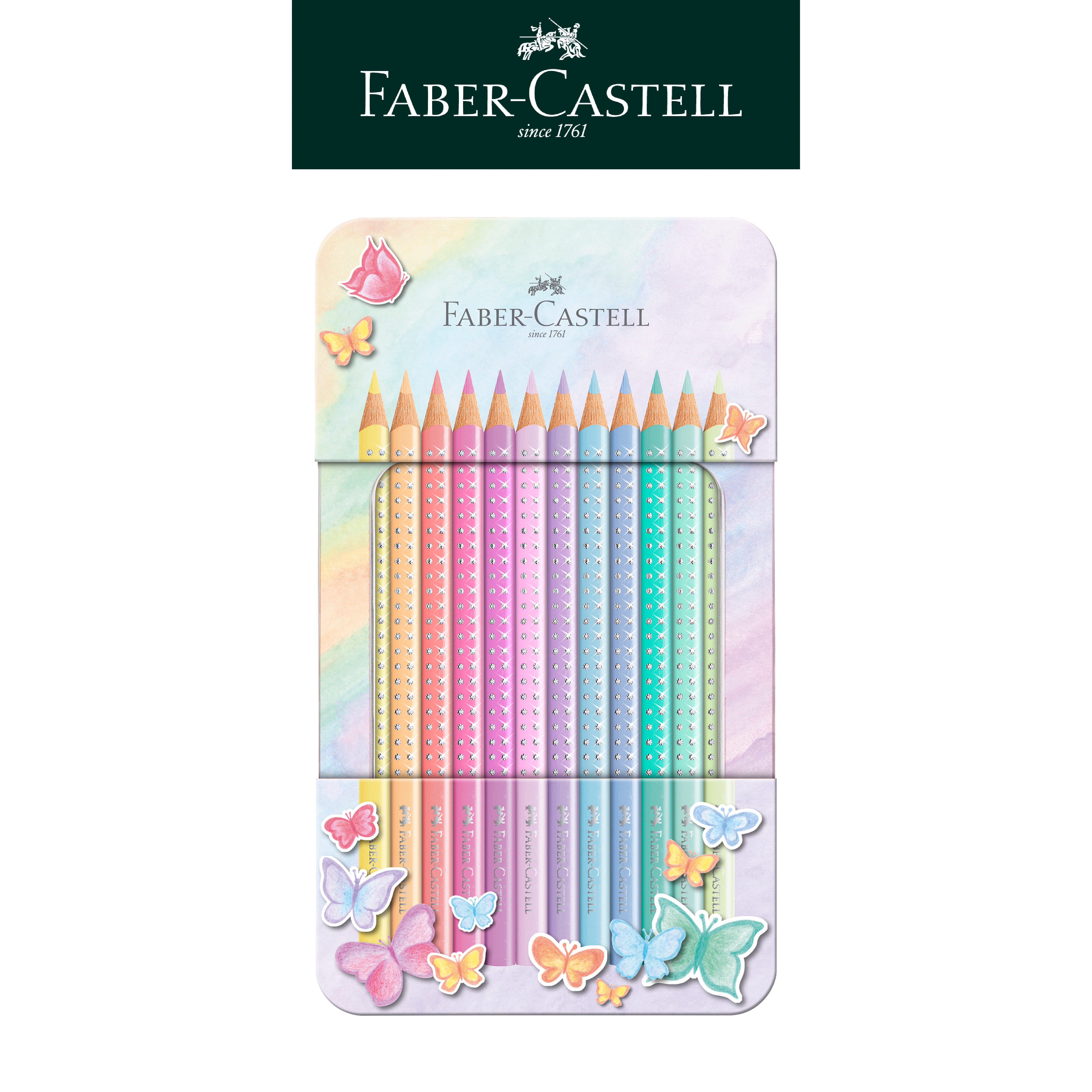  【Faber-Castell】輝柏 三角點鑽馬卡龍色鉛筆12色