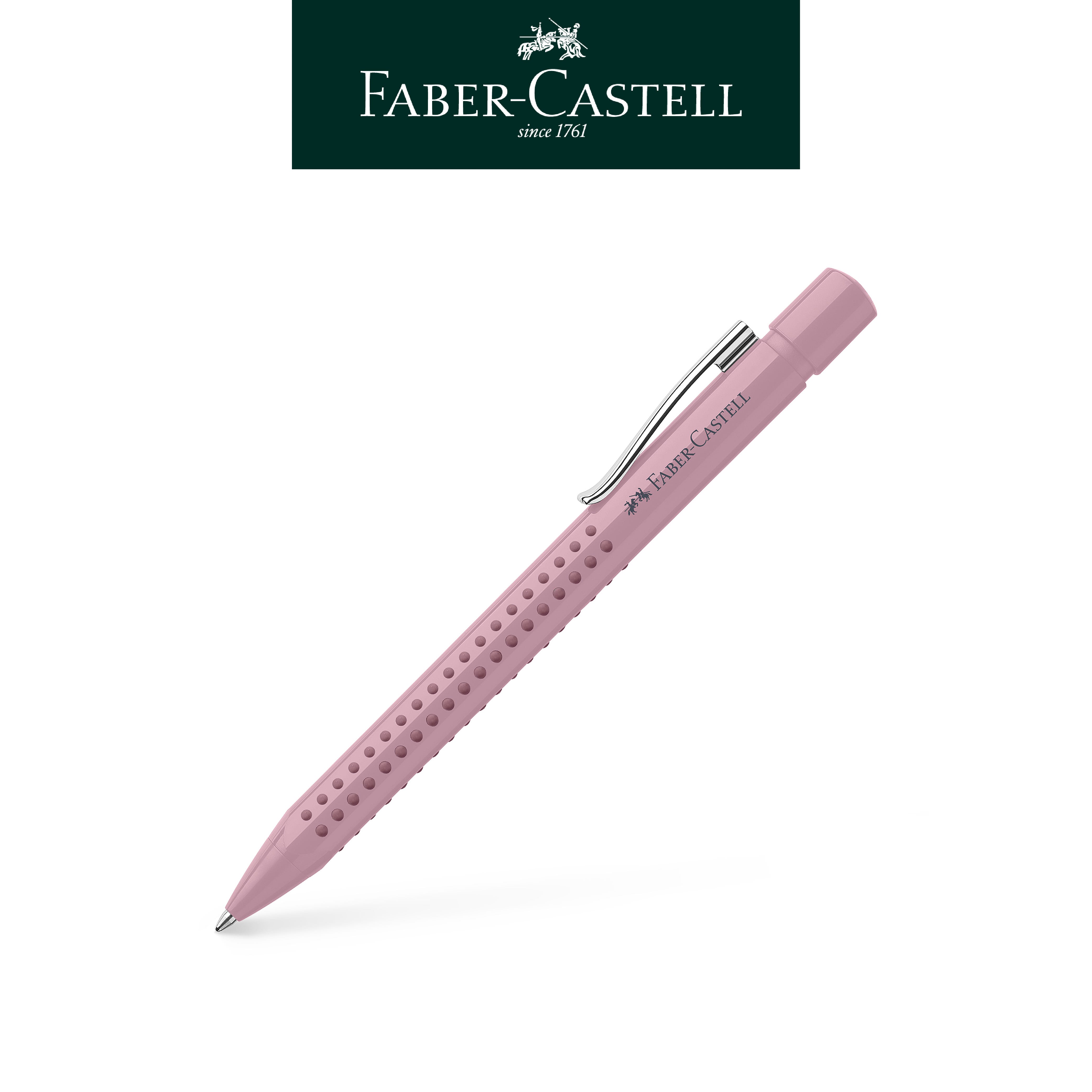  【Faber-Castell】輝柏 好點子握得住原子筆/暗粉色