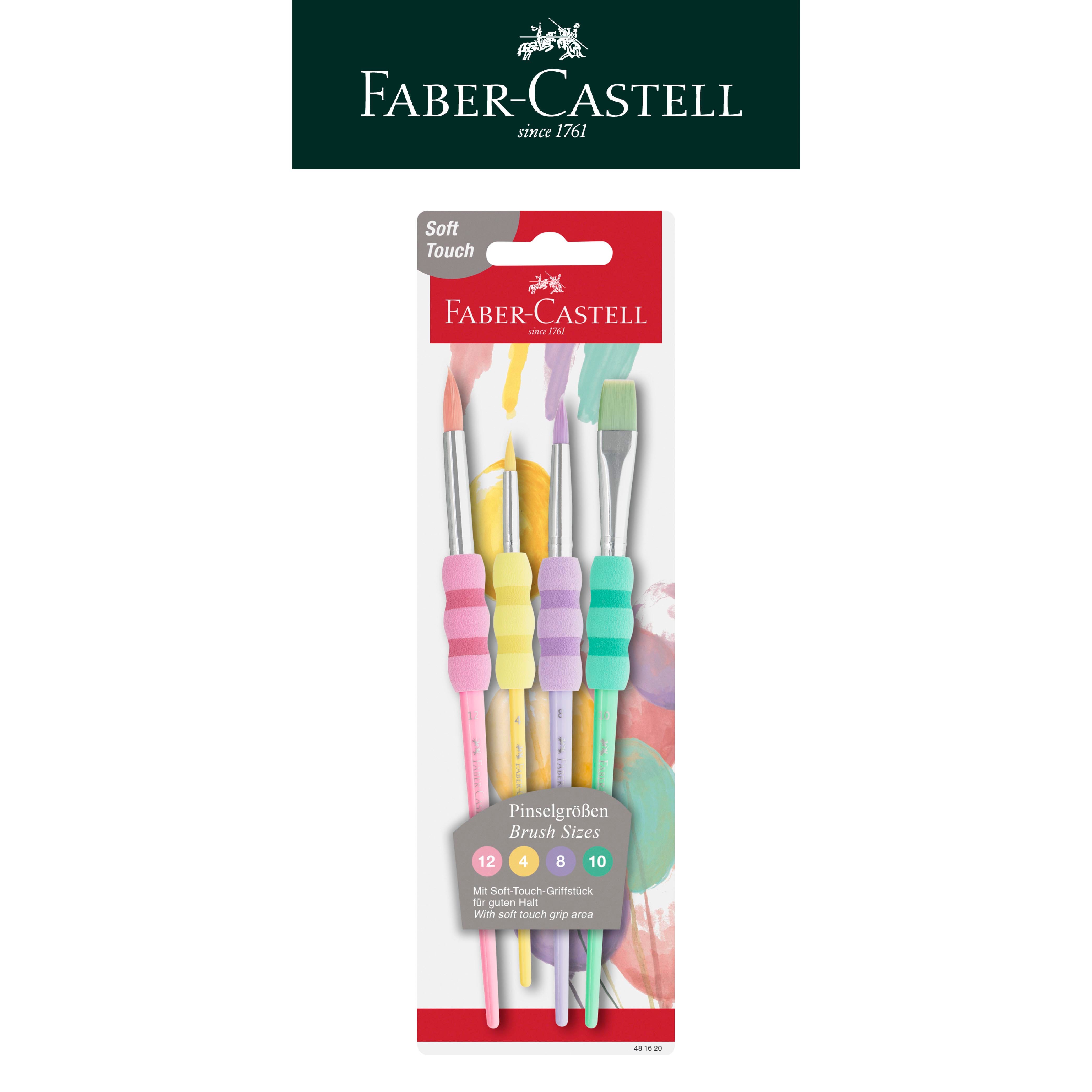 【Faber-Castell】輝柏 甜筒4支入卡裝水彩筆(淡彩系)