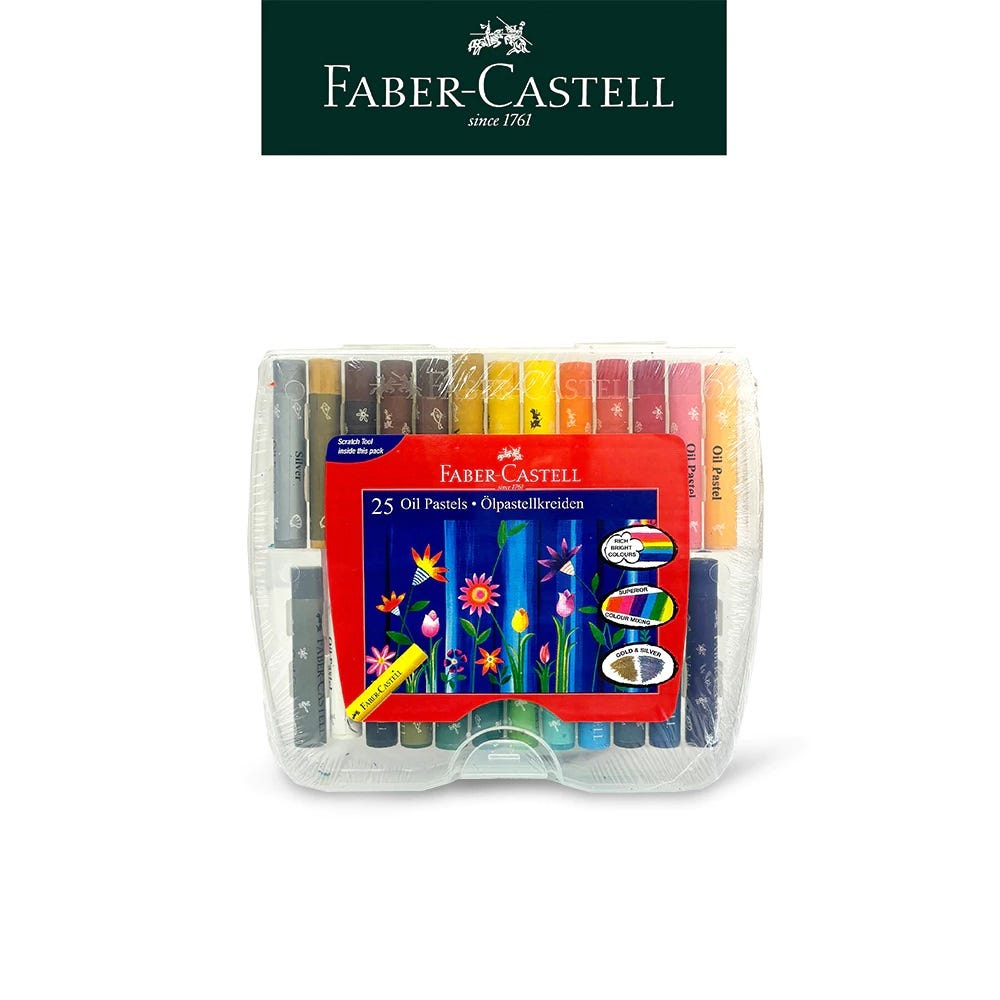  【Faber-Castell】輝柏 粗芯油性粉彩條25色
